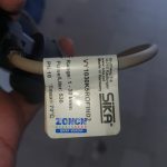 OEM part number sticker showing VY1030K5ROFIN02 for Jeanologia laser machine